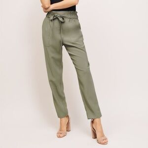Dynamite Green Paperbag Pant